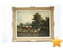 Jacques Raymond BRASCASSAT (1804-1867) Vache et ch�vres dan...