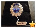 EXCEPTIONNELLE BAGUE SAPHIR DE CEYLAN DE 4.15 CTS ET DOUBLE...