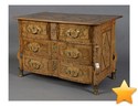 Commode Mazarine en placage dolivier et de ronce dolivier, ...