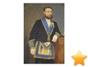 �cole ANGLAISE du XIX�me. Portrait d'un Ma�tre-ma�on du Gloucest