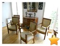 Suite de 4 fauteuils, d�but XIX�me.
