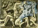 Pablo PICASSO La fl�te double. 16 dessins, Aquarelles, lavi... - Pablo PICASSO La fl�te double. 16 dessins, Aquarelles, lavis. Texte de H�l�ne PARMELIN. Ed Au vent d'Arles , Saint Paul de Vence,1967. Proc�d� de reproduction Jacomet. 42 x 54 cm Exemplaire n�86. D�tail du lot 61