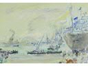 Jean FUSARO (1925).  Le port. Huile sur toile, sign�e bas �... - Jean FUSARO (1925).  Le port. Huile sur toile, sign�e bas � droite. 50 x 73 cm