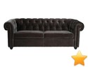 Canap�  Chesterfield velours 3 places
