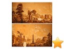 Campagnes romaines, rare papier peint panoramique, manufact...