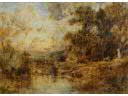 Th�odore ROUSSEAU (Paris 1812 - Barbizon 1867) Cr�puscule, ... - Th�odore ROUSSEAU (Paris 1812 - Barbizon 1867) Cr�puscule, vaches � l or�e du bois et Vaches et p�cheurs en bord de rivi�re Technique mixte, double face, partiellement verniss�e sur papier Porte une trace de signature, au verso en bas � droite et � g - auche 22 X 30 cm  Un certificat de Mr Michel Schulman sera remis � l acqu�reur  Dusk, cows on the edge of woods and cows and fishermen on the river, Mixed mediums, double-sided, partially varnished, on paper A certificate of Mr Michel Schulman wi ll
