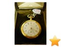 OMEGA: Montre de poche en or jaune, � remontoir.  Cadran �mail b