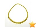 COLLIER en or jaune de mailles for�at demi-bomb�es entrelac...