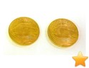 2 PIECES de 20$ or (p66,8 g). Ann�es 1924 et 1928. Rares us...