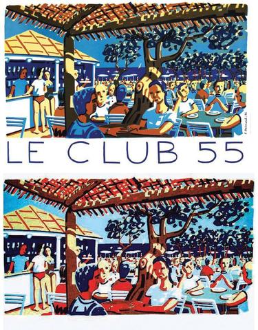 Saint Tropez - Le Club 55 - Plage de Ramatuelle ( L'affiche et la