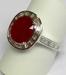 Bague entourage de diamants pour 1,40 c. env. sertie d'1 rubis de