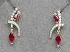 Paire de B.O. pendantes sertie de diamants ronds pour 0,50 c. env.